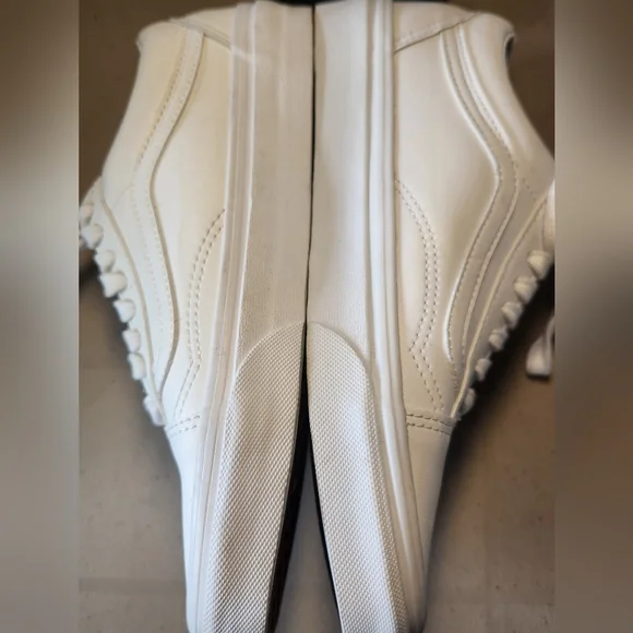 VANS Old Skool Leather True White NEW Women's Size 8 - Picture 5 of 6